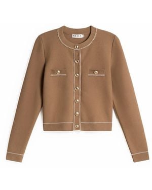 Gaâla Neutrals Lillianna Short Cardigan - Brown
