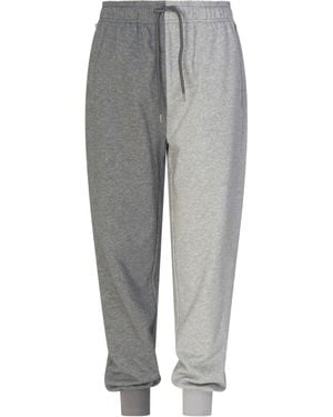 Circular Path Two Tone Sweatpants - Gray