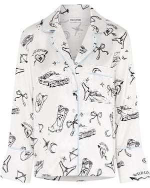 Wild Lovers Tia Pajama Shirt - White