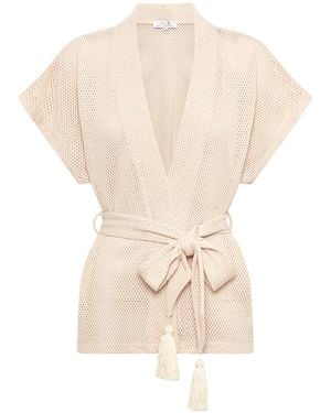 ARMS OF EVE Neutrals Sardinia Wrap Top - White