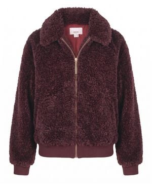 Nooki Design Otis Faux Fur Bomber Jacket - Purple