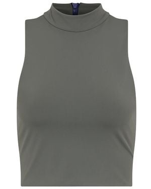 NUMBAT Vital Zipper Swim Crop Top - Gray