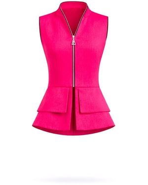 Lumina Eligma Construct Vest Suit Ensemble Fuschia - Pink