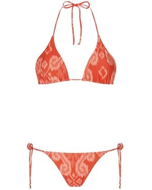 Aguaclara Triangule Top & Side Tie Bottom Orangers - Red