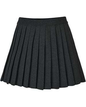 SALANIDA Piccolo Pleated 100% Merino Mini Skirt - Black