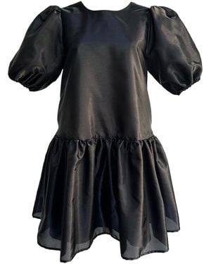 Blaise London The Blaise Mini Dress With Puff Sleeves - Black