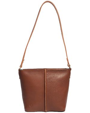N'damus London Pimlico Chestnut Full Grain Leather Bucket Bag - Brown