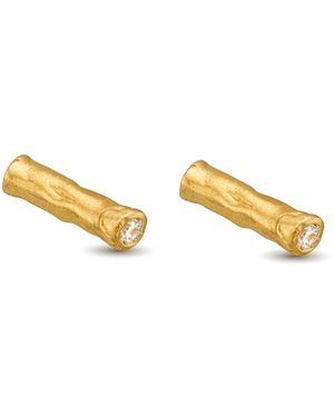 EVA REMENYI Wand Diamond Earrings 14K - Metallic