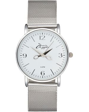 Bermuda Watch Company Annie Apple Alore/ Mesh Strap Hairdresser Scissor Hands Wrist Watch - Metallic