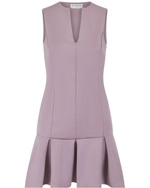 Celestine & Mae Estella Pleat Mini Dress - Purple