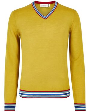 MG Rivers Extrafine Merino The V Mustard - Yellow