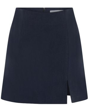 NAZLI CEREN Vance A Line Mini Skirt - Blue