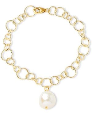 Pearls of the Orient Online Decus Baroque Cultured Freshwater Pearl Drop On Chunky Chain Bracelet - Metallic