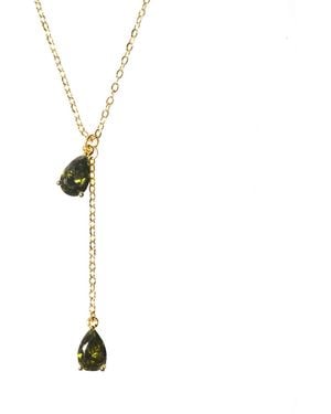 Studio Baloge Verdelle Lariat Necklace - Metallic