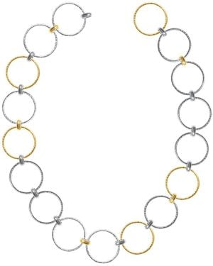 Lucy Quartermaine Multi Finish Hula Necklace - Metallic