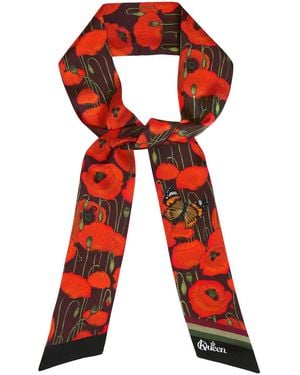 Kueen Silk Scarf - Red