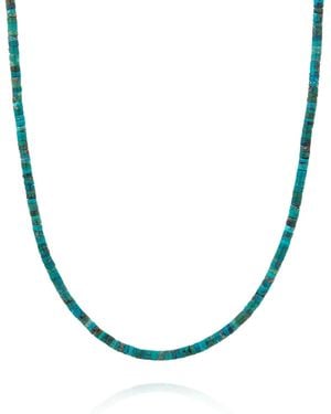 Nellou Jewellery Heishi Necklace Sterling - Blue
