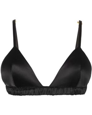 Black Heart Lingerie Convertible Silk Triangle Bra - Black