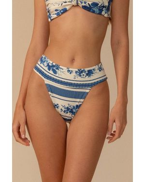 Montce Toile Stripe Tamarindo Bikini Bottom - Blue