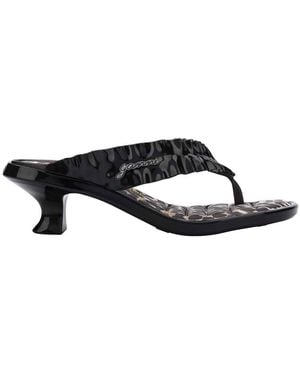 Melissa Thong Kitten Heel X Ganni - Black