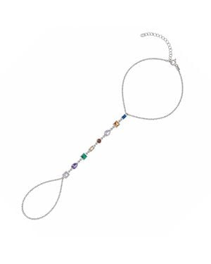 Spero London Sterling Kaledioscope Hand Chain - White