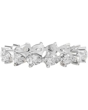 Aya Fine Jewelry 1.48 Ctw Princess Cut Lab Diamond Full Eternity Band - White