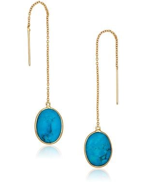 Preeti Sandhu Natural Threader Earrings - Blue