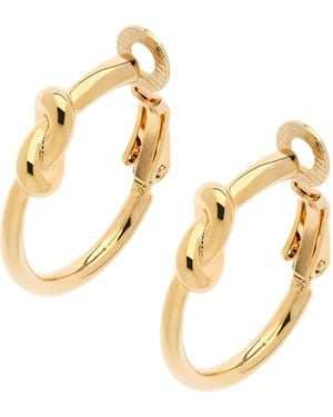 Emma Holland Jewellery Knot Hoop Clip Earrings - Metallic