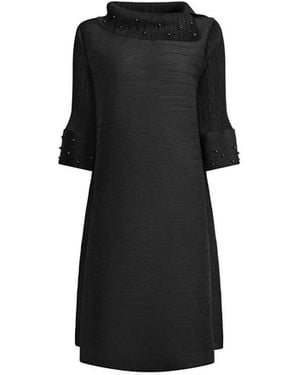 James Lakeland Charcoal Embellished Pleat Dress - Black