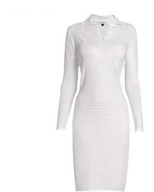 Rumour London Olivia Ivory Soft Merino Wool Blend Knitted Dress - White
