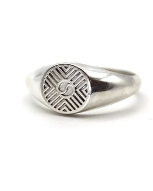 VicStoneNYC Fine Jewelry Yin And Yang Bold Signet Ring - White