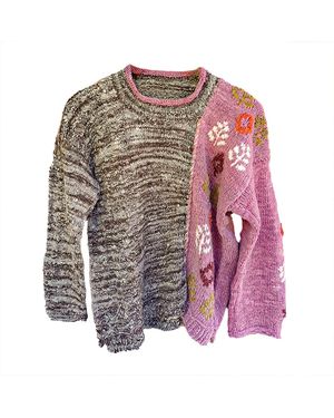 Charkha & Loom Tragopan Pullover Lavendar - Multicolour