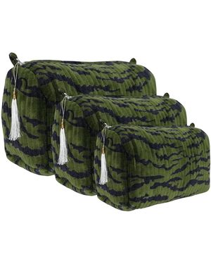 Conscious Yoga Collective The Tiger Velvet Travel Set - Green