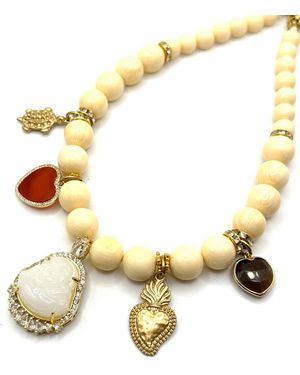 Achala Handcrafted Neutrals Dylan Necklace - Metallic
