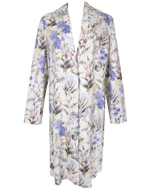Flora by Alexandria Claudia Floral Linen Jacket - Blue
