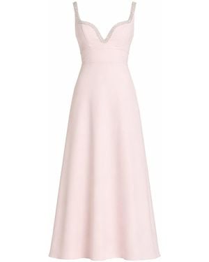 Mac Duggal Crepe A-Line Gown With Rhinestone Trim - Pink