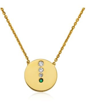 Preeti Sandhu Emerald Disc Necklace - Metallic
