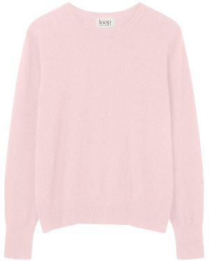 Loop Cashmere Cashmere Crew Neck Sweater - Pink
