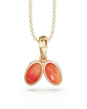 Linda Fiore You & Me Baby Vermeil Necklace With Carnelian - Metallic