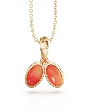 Linda Fiore You & Me Baby Vermeil Necklace With Carnelian - Metallic