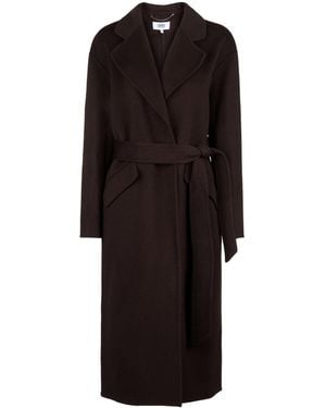 Guards London Kelly Belted Wool Cashmere Long Coat - Black