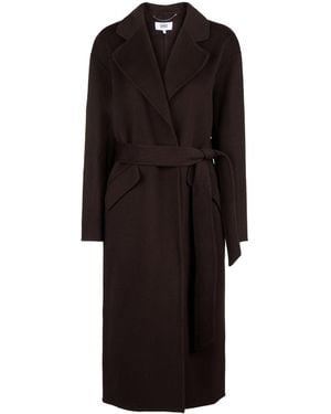 Guards London Kelly Belted Wool Cashmere Long Coat - Black