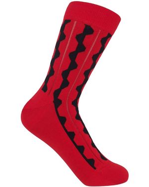 Peper Harow - Made in England Groove Socks – - Red