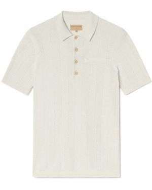 Weston Jon Boucher Alastair Slim Fit Knit Polo - White