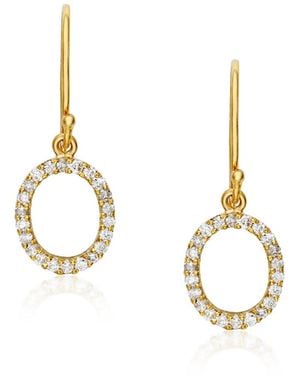 Preeti Sandhu Oval Drop Earrings - Metallic