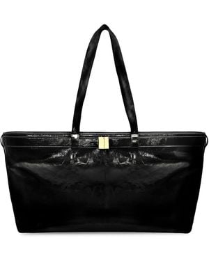 Apatchy London The Esme Crinkle Patent Bag - Black