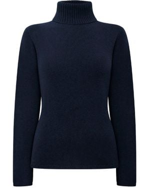 James Lakeland Polo Neck Sweater - Blue