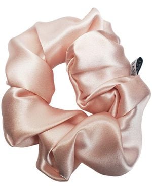 Formula S7 Neutrals Champagne Silk Charmeuse Scrunchie - Pink