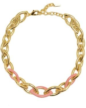 Adriana Pappas Designs Enamel Links Necklace - Metallic