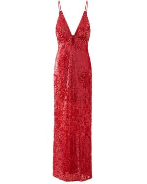 Aisl Sequin Plunge Gown - Red